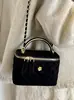 Yue Zi 2026 Otoño/Invierno Nuevo Bolso de Mano Versátil y Elegante tipo Caja para Mujer Bolso de Cadena Acolchado Diamante Texturizado Bolso de Hombro Único Cruzado