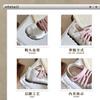 Xshx Correa Ballet Niñas Otoño Ale Plisado Punta Ancha Zapatos Infantiles Wenzhou con Suela de Goma Antideslizante y Velcro