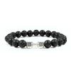 Pulseira de Pedra de Lava Vulcânica Europeia e Americana Pulseira Haltere Pulseira de Pedra Vulcânica Joias Femininas Masculinas Venda Quente Transfronteiriça