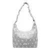 Bolsa de Lona Tendência Fofa Estilo Japonês Nova para Primavera e Verão com Bolinhas Bolsa de Ombro de Grande Capacidade para Mulheres Estudantes Bolsa de Mão Bolsa Transversal