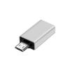 Adaptador Otg Android USB3.0 Hembra a V8Micro Lector de Disco USB para Teléfono Móvil Convertidor Otg de Aleación de Aluminio