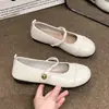 Sapatos Baixos Estilo Francês Mary Jane para Noite Femininos 2025 Nova Coleção Primavera e Outono Sapatilhas Baixas Macias com Solado