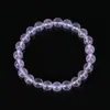 Pulsera de Cristal Rosa Luz de Estrella Natural de una Sola Hilo de Perlas Redondas Atmósfera Femenina Corazón Transparente Translúcido Suave Aceitoso Hilo Liso Pulsera de Perlas