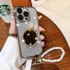 Adecuado para Apple 17 Diamante Brillante Espejo Funda para Teléfono Móvil Iphone16Promax Celebridad de Internet Pulsera de Perlas 15 Funda Protectora