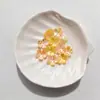 Nuevo Estilo Flor de Cerezo Estampada en Oro con Bordes Dorados y Plateados 15 mm Pétalos Perlados de Dos Tonos Materiales Hechos a Mano para Bricolaje Accesorios para el Cabello de Estilo Antiguo Ramo