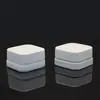 Venta al por mayor 5g Porcelana Blanca Cuadrada Tapa de Presionar y Girar Frasco para Crema Sellado Botella de Cáñamo Tapa de Presionar y Girar con Protección Infantil Frasco de Vidrio Frasco para Crema