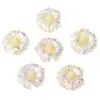 Cuentas de margarita de doble cara de 25 mm en color transparente, cuentas de flor de acrílico chapado, cuentas sueltas para cadena de teléfono móvil DIY