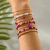 Pulseira Boêmia Elegante de Vidro Colorido com Contas, Nova Moda Transfronteiriça Europeia e Americana, Peça Única para Mulheres