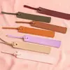 Marcador de Libro de Cuero Estilo Amazon Transfronterizo Marcador de Cuaderno Clip Divisor Portátil Marcador de Hilo Cosido