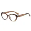 Óculos de aro oval clássico americano, anti-luz azul, lentes planas, populares entre influenciadores para ir ao trabalho e fazer compras WM81177