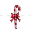 Nova Decoração de Natal Balão de Filme de Alumínio Arranjo de Decoração de Feriado Biscoito de Gengibre Vara de Seda Dourada Molde de Alumínio Balão Atacado