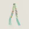 Bufanda con Borla Redonda 130*5 cm, Bufanda de Sarga de Seda Artificial, Cinta para el Cuello de Moda y Versátil, Lazo para Bolso
