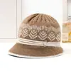 Sombreros de otoño e invierno para mujeres de mediana edad y madres mayores, protección para los oídos, sombrero de lana, a prueba de frío, señora mayor, con terciopelo, cálido, sombrero de punto de abuela