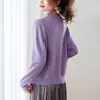 26 Prendas de punto base de cuello halter y cuello redondo estilo coreano para mujer, top elegante de manga larga para primavera y otoño, suéter corto para mujer