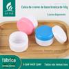 50g caixa de pomada caixa de fundo branco engarrafado garrafa de plástico pasta caixa de amostra de pasta de teste caixa
