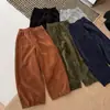 Cintura Elástica Cintura Alta Color Sólido Simple Versátil Pantalones Cortos Mujer Otoño 2026 Bolsillos Pantalones Casuales Estilo Coreano