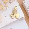 Colgante de collar con girasol y trébol, microincrustaciones de circonita, para mujer, accesorios de diseño de lujo discreto de nicho, venta al por mayor
