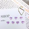 Accesorios populares para decoración de uñas de mini corazón con purpurina translúcida, pasador de pelo para uñas de corazón con lentejuelas de color sólido versátil, decoración de resina