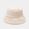 2026 Nuevo Sombrero de Pescador Grueso y Cálido para Otoño e Invierno con un Toque de Lujo, Sombrero de Cubo Sencillo de Color Sólido, Sombrero de Sol Versátil y de Moda
