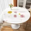 Toalha de Mesa Redonda Impermeável e à Prova de Óleo Sem Lavar PVC Vidro Macio Tapete para Mesa Redonda Luxo Leve High-End Tapete para Mesa de Jantar Mesa de Café