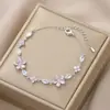 Pulseira de Puxar Estilo Coreano em Ouro Genuíno Banhado para Mulheres, Estrela de Oito Pontas com Concha, Pulseira de Cintura Fina, Joia de Mão com Zircônia Microincrustada