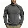 Sudadera cálida casual con cuello alto de forro polar grueso para hombre, para primavera y otoño, ropa táctica cálida para exteriores para hombre