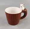 Taza de Café Cerámica Vertical Rayada Creativa Transfronteriza, Taza Simple para el Hogar, Taza para Beber, Taza para el Té de la Tarde, Taza para el Desayuno