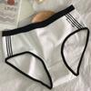 Ropa interior de algodón para mujer fresca dulce estilo deportivo algodón entrepierna japonesa cintura media estudiante niña calzones cómodos