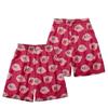 Pantalones cortos del mismo estilo con cintura elástica y cordón atado, pantalones de playa de verano de secado rápido, pantalones de pijama de pareja de dibujos animados de moda
