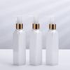 100ml plástico PET nacarado aceite limpiador loción cuadrado sub-botella material de empaque cosmético