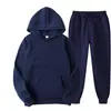Conjunto de Sudadera con Capucha Unisex de Color Sólido Primavera y Otoño 2026 Atuendo Casual Deportivo de Dos Piezas de Moda