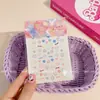Lindas Pegatinas para Uñas Sanrio para Niños, Pegatinas de Uñas Desgastables, Parches para Uñas de Kuromi, Juguetes de Dibujos Animados para Niños