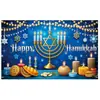 Faixa Decorativa de Hanukkah Modelo Novo Transfronteiriço Cenário de Fundo Adereços para Montagem de Cena Decoração de Festa de Hanukkah Fundo
