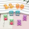 Accesorios de Resina DIY Animales de Dibujos Animados Dinosaurios Osos Materiales para Joyería Colgante para Llavero Funda de Teléfono Móvil Parche Decorativo