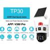 V380Pro Zoom Solar 4g Cámara Domo Exterior Impermeable Monitoreo HD Sin Cableado Visualización Remota por Teléfono Móvil