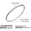 Moda estilo europeo nuevo acero inoxidable banda lisa corazón incrustado con circonita cierre pulsera conjunto nicho versátil joyería de mano mujeres