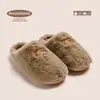 Conejo de Ajenjo para Mujer Otoño e Invierno Uso en Casa Felpa Cálida Cixi Antideslizantes Pantuflas de Invierno Antideslizantes para Hombre Pantuflas de Algodón