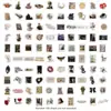 100 Retro Estilo Retro Selo Graffiti Adesivos Adesivos Infantis Copo de Água Computador Adesivos Decorativos À Prova D' Água Atacado