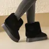 Botas de nieve de suela gruesa de talla grande para mujer, invierno 2024, nuevas, con mangas forradas de vellón, cálidas, con dobladillo en el medio, zapatos de algodón Mao Mao Mao