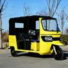 Motocicletas de tres ruedas propulsadas por combustible para transporte de pasajeros con toldo, exclusivamente para África y el Sudeste Asiático, tuktuk de exportación transfronteriza