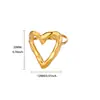 Anillo Geométrico Asimétrico de Acero Inoxidable Estilo Ins Transfronterizo Europeo y Americano con Textura de Líneas Anillo Abierto de Joyería