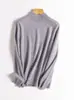 100% CashmereSuéter 100% Cashmere Gola Alta Meia Malha Base Suéter Outono Inverno Top Quente