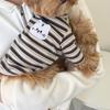 Ropa para el Hogar de Primavera y Verano para Perro Rayas Animal Camiseta Base Teddy Perros de Talla Pequeña Cachorro Bipedo Ropa para Perro Mascota