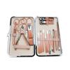 Spot cortadores de unhas de aço inoxidável conjunto rosa pedicure unhas Clippers 18 peças conjunto cortadores de unhas set box manicure set