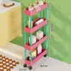 Estante de Almacenamiento para Baño, Carrito Móvil para Baño, Estante de Almacenamiento para Detergente de Lavandería, Estante de Almacenamiento para Baño con Ruedas, Estante de Almacenamiento para el Hogar