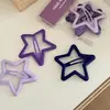 Pacote com 3 Presilhas de Cabelo Estrela Coloridas Foscas Grandes Presilhas Bb Fofas para Parte de Trás da Cabeça e Franja