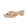 Elegantes sandalias pequeñas de estilo francés para mujer, nuevos zapatos de verano 2026 estilo hada para combinar con vestidos, sandalias de tacón grueso