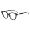 Gafas de Sol Cat-Eye de Estilo Europeo y Americano de Moda con Doble Esquema de Color, Gafas de Sol de Moda Urbana, Gafas Versátiles Lisas Anti-Luz Azul Sin Graduación