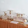 Estilo Old Money Suporte de Display Dourado para Sobremesas Rack de Exibição Casamento de Inauguração Intervalo para Chá Refeição Fria Suporte de Bolo Bandeja Mesa de Exibição de Sobremesas Rack