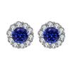 Brincos de imitação de moissanite japoneses e coreanos brincos de girassol femininos 1 quilate banhado a platina tremolo ponto vivo cadeia de suprimentos